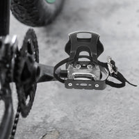 1 x Brand New X AUTOHAUX Pair Bicycle Pedals 1 2 Spindle Platform with Toe Clips Fixed Foot Strap - RRP €18.31