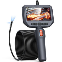 1 x RAW Customer Returns Dual Lens Endoscope, DEPSTECH 4.3 Inch IPS Screen Probe Portable Camera, 1080P 8MM Industrial Endoscope, IP67 Waterproof Endoscopic Camera with Light, 5M Semi-Rigid Cable - RRP €55.07