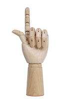 1 x RAW Customer Returns TOUROCMONT Jointed Hand Wooden Hand Drawing Doll Model Hand 18 cm, 30 cm, Left, Right, Movable for Painting Left, 25 cm  - RRP €16.13