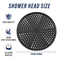 1 x RAW Customer Returns JINYOMFLY Rain Shower Head Round 10 Inch Large Rain Shower Head Shower Head Water Saving Shower with Anti-Limescale High Pressure Head Shower Round Rain Shower Silver  - RRP €24.0