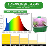 1 x RAW Customer Returns MQFORU indoor greenhouse propagation box with plant lamp, 5 pieces 60 cell mini greenhouse propagation set with timing controller, adjustable brightness, for plant growth and seed germination - RRP €22.15