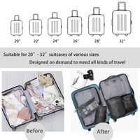 1 x RAW Customer Returns Packing Cube Suitcase Organizer, 8 Piece Travel Organizer Travel Kit Accessories, Storage Suitcase Bag Organizers Essential Set Waterproof Travel Organizer for Clothes, Shoes, Cosmetics - RRP €30.0