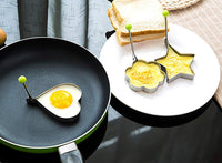 3 x Brand New Fried Egg Mold Stainless Steel Non-Stick Egg Cooking Rings Fried Egg Pancake Omelette Mold - RRP €34.62