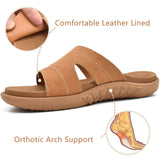 1 x RAW Customer Returns KuaiLu Slippers Women Orthopedic Fashion Lightweight Arch Support Slippers Summer Adjustable Open Toe Sandals Slides Comfortable Yoga Footbed Non-Slip Khaki 39 - RRP €29.08