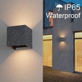 1 x RAW Customer Returns K-Bright Pack of 4 LED wall lights indoor outdoor 12W wall lamp up and down adjustable light beam, 3000K warm white outdoor wall light IP65 for living room bedroom balcony, anthracite - RRP €99.41