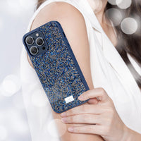 1 x RAW Customer Returns BEZ mobile phone case for iPhone 15 Pro Max case glitter, Sparkle Diamond Crystal Bling case with Bling Co. Series for iPhone 15 Pro Max, midnight blue - RRP €24.99