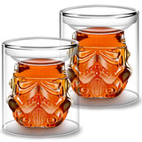 1 x RAW Customer Returns VI AI Whiskey Glasses Cocktail Glasses Old Fashioned Glass Double Wall Bourbon Scotch Whiskey Cocktail Cognac 150ml Pack of 2 - RRP €20.16