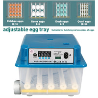 1 x RAW Customer Returns Fully automatic incubator, 12-16 eggs incubator poultry eggs incubator with automatic rotation system, incubator chickens with humidity monitoring and temperature control - RRP €57.67