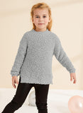 3 x Brand New YBENLOVER Kids Girls Fleece Knitted Sweater Fuzzy Pullover Warm Winter Tops Sweater Gray, 160 13-14 Years  - RRP €56.94