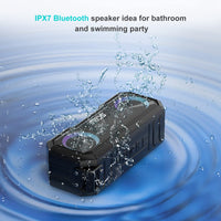 1 x RAW Customer Returns SCIJOY Powerful Bluetooth Speaker with Radio, 30 W Portable Speaker with LED Light, IPX7 Waterproof, Support TF Card USB Memory and 30 H Music Playback - RRP €35.69