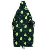 1 x RAW Customer Returns ANGGREK Oversized Hoodie Flannel Blanket Hoodie Warm Blanket One Size Oversized Sweatshirt with Pocket,Small Pear - RRP €33.99