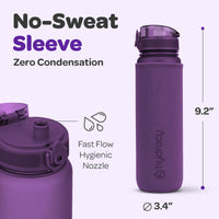 1 x RAW Customer Returns Hydracy Drinking Bottle with Fruit Insert - 1L Water Bottle - BPA-Free Drinking Bottle with Time Marking Leak-Proof Sports Bottle - Condensation-Free for Sports and Outdoor - RRP €22.97