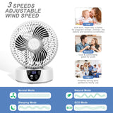 1 x RAW Customer Returns Air Circulation Table Fan, 3 Speeds, 4 Modes, 9H Timer, Quiet Electric Oscillating Table Fans Turbofan Silent for Bedroom White  - RRP €50.41