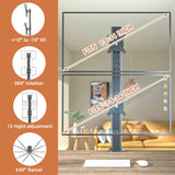 1 x RAW Customer Returns Hemudu Articulating Desktop Mounting Arm for Two Monitors Vertical Screen Stand for Two 13 to 34 Computer Monitors with C-Clamp - RRP €33.25