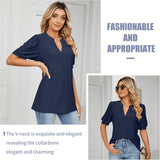 1 x RAW Customer Returns Decorie blouse women summer women s blouses short sleeve top women elegant t-shirt light summer blouses casual blouse shirt tunic B1,XL  - RRP €26.99