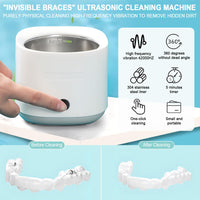 1 x RAW Customer Returns Ultrasonic Cleaner Ultrasonic Cleaning Device, Ultrasonic Cleaner Cleaning Device for Dentures with Baskets, 42,000Hz Professional Ultrasonic Devices for Dentures Jewelry Glasses - RRP €37.1