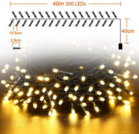 1 x RAW Customer Returns Avoalre Battery Powered Fairy Lights 40M 300LEDs Outdoor Christmas Lights, 8 Modes Battery Powered Fairy Lights with Timer, IP44 Waterproof Fairy Lights for Christmas Tree Wedding, Party, Garden - RRP €27.79