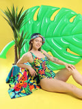 1 x RAW Customer Returns Dedoles one-piece swimsuit women s recycled polyamide swimwear many fun designs oriental sea mandala flamingo cherries, color toucan in the jungle, size. XL - RRP €35.28