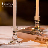 1 x RAW Customer Returns Hewory candle holder glass candle holder stick candles 20 clear stick candle holders glass candle holder stick candle, small candle holder glass candle holder for Christmas decoration table decoration wedding party - RRP €45.36