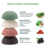 2 x RAW Customer Returns Pack of 3 Natural Konjac Sponge Face Sponge Facial Sponges Facial Cleanser Facial Peeling Facial Cleansing Sustainable with Activated Charcoal and Aloe Vera for All Skin Types Black  - RRP €16.1