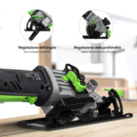 1 x RAW Customer Returns GALAX PRO Circular Saw 20V 40W Cordless Circular Saw, Speed 3400 rpm, Cutting Angle 42.8 mm 90 , 28 mm 45 , Safety Knob, Laser Guide, 115 mm Blades, Suitable for wood ,PVC - RRP €77.99