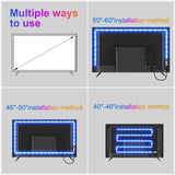 2 x RAW Customer Returns LED Strip 2m, Bluetooth USB LED lighting backlight for 40 to 60 inch HDTV, TV screen, PC monitor, decoration, party, controllable with app, LED TV backlight sync with music - RRP €14.08