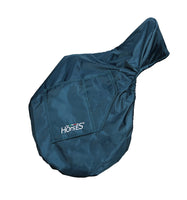 1 x RAW Customer Returns Horses, Saddle cover in nylon with fleece inside, Adjustable seat cover, Suitable for several saddle sizes to protect your saddle from bumps and scratches, Durable and practical, Green - RRP €36.55