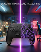 1 x RAW Customer Returns PALPOW Glowing Mode Switch Controller Wireless, Switch Controller Compatible with Switch OLED Lite, Firefly Bluetooth Controller Gamepad with 7 LED Colors Paddle Turbo Motion Control, Black - RRP €37.04