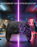 1 x RAW Customer Returns PALPOW Glowing Mode Switch Controller Wireless, Switch Controller Compatible with Switch OLED Lite, Firefly Bluetooth Controller Gamepad with 7 LED Colors Paddle Turbo Motion Control, Black - RRP €37.8