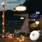 1 x RAW Customer Returns Camping fairy lights roll up, waterproof portable LED fairy lights 10m, 2-in-1 USB rechargeable outdoor fairy lights, camping lights, adjustable brightness for outdoor camping yard decor - RRP €24.99