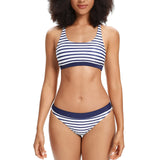 1 x RAW Customer Returns DURINM Women s Two-Piece Bikini Women s Swimwear Push Up Bikini Set Two-Piece Swimsuit Beach Wear Crossover Halterneck Triangle Top Bikini Bottoms - RRP €21.47