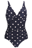 1 x RAW Customer Returns Laorchid one-piece swimsuit swimwear v neck women s swimsuit tummy control push up swimwear swimsuit high waist swimsuit blue M dots XXL - RRP €37.99