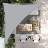 1 x RAW Customer Returns HENG FENG Sun Sail Triangle 3x3x4.25m Waterproof PES Polyester Sun Protection Wind Protection Water-Repellent UV Protection for Balcony Garden Terrace Gray - RRP €29.99