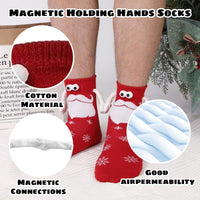 22 x Brand New Yeria 2 Pairs Funny Magnetic Christmas Socks, Socks with Magnets, Christmas Socks, Funny Handmade Socks, Gift for Family Couples, Christmas B, M - RRP €528.0