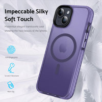 8 x Brand New DASFOND for iPhone 15 Case, Compatible with MagSafe Magnetic Phone Case Transparent Matte Back Thin Shockproof Stripe Protective Case, Purple - RRP €155.84