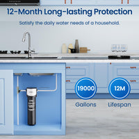 1 x RAW Customer Returns Vortopt Under Counter Water Filter System with Dedicated Faucet, NSF ANSI 42 Certified, 70,000 Liter Water Filter Drinking Water, Reduce 99.99 Lead, Chlorine, Bad Taste, Q6-C2 - RRP €51.99