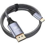 1 x RAW Customer Returns Siwket USB C to DisplayPort Cable 2M, 8K 60Hz 30Hz 4K 240Hz 144Hz HDR VRR Thunderbolt 4 3 DP1.4 Cable Compatible with MacBook Pro Air M1 M2 iPad Pro Air 5 Surface Pro 8 Galaxy S23 S22 Ultra - RRP €16.13