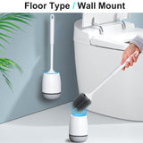 1 x RAW Customer Returns Toilet Brush Silicone, EWEIMA Toilet Brush with Quick-Drying Stand and Leak-Proof Base, Toilet Brush Silicone Clean Without Dead Corners, Toilet Brush Holder Wall Mounted Standing - RRP €15.36