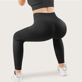 1 x RAW Customer Returns GymCope Leggings Women s Ribbed Sports Leggings Women s Booty Scrunch Sports Pants Yoga Pants Women s Seamless High Waist for Hiking Fashion - RRP €18.85