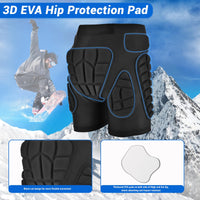 1 x RAW Customer Returns TOMSHOO protector trousers for men and women, 3D protection padded shorts for snowboarding, skating and skiing, Eva paded protector shorts for hips, buttocks and tailbone, L - RRP €32.99