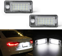 1 x RAW Customer Returns OZ-LAMPE LED license plate lighting for AU-DI Q7 B5 A8 S3 A6 C6 A3 8P A4 S4 A5 8F S8 RS4 RS6, license plate with CAN bus, license plate lighting LED 2 pieces 18 2835SMD - RRP €20.64