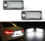 1 x RAW Customer Returns OZ-LAMPE LED license plate lighting for AU-DI Q7 B5 A8 S3 A6 C6 A3 8P A4 S4 A5 8F S8 RS4 RS6, license plate with CAN bus, license plate lighting LED 2 pieces 18 2835SMD - RRP €20.64