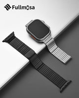 1 x RAW Customer Returns Fullmosa Compatible with Apple Watch Series 9 Strap 45mm 44mm 42mm 49mm Men Women, Magnet Adjustable Milanese Bracelets for iWatch Series Ultra 2 Ultra 9 8 7 6 SE 5 4 3 2 1, Black - RRP €27.02