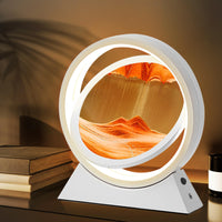 1 x RAW Customer Returns Ulikey Sand Pictures for Rotating, 3D Dynamic Sand Picture with LED Light, 10 Inch Moving Sand Art, Flowing Sand Art for Adults Children, Moving Sand Art Picture Landscape White and Yellow  - RRP €41.99