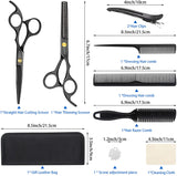 1 x RAW Customer Returns Bozhihong Hairdressing Scissors Set, 6.7 Inch Professional Hair Scissors Set, Sharp Hair Cutting Scissors with Hairdressing Cape, Thinning Scissors for Women Men Children, Hair Cutting Scissors  - RRP €20.16