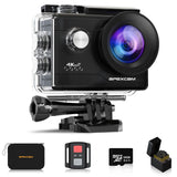 1 x RAW Customer Returns Apexcam 4K Action Cam 20MP with 64GB Memory Card WiFi Sports Camera Ultra HD Underwater Camera 40m 170 Wide Angle 2.4G Remote Control Time Lapse 2x1050mAh Batteries - RRP €69.99