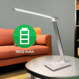 1 x RAW Customer Returns Maxter Wireless LED Desk Lamp with Rechargeable BATTERY, LED Desk Lamp 6W, 550 lumen, USB Port, 6 Brightness and Color Levels, 30 60min Timer, Reading Mode  - RRP €45.61