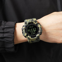 1 x RAW Customer Returns findtime digital watch men military sports watch for men digital large tactical wristwatch with compass world time 5ATM waterproof outdoor watch men with light stopwatch countdown alarm clock - RRP €36.29