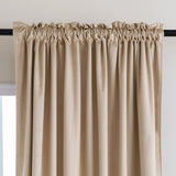 1 x RAW Customer Returns MIULEE 2 Pieces Velvet Curtains Opaque Blackout Curtain Rod Pocket Curtain Curtains Velvet Blackout Curtains Sliding Curtains for Bedroom Living Room 140 x 225 cm W x H Taupe - RRP €34.7