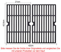 1 x RAW Customer Returns 43 x 21 cm cast iron grill grate for Enders Boston 3, Enders Monroe 3 Pro, Barbecook Siesta 310, Landmann Triton 3 4, Charbroil, Profi Cook PC-GG 1058 1059, replacement for Charbroil grill, 2 pieces - RRP €45.99